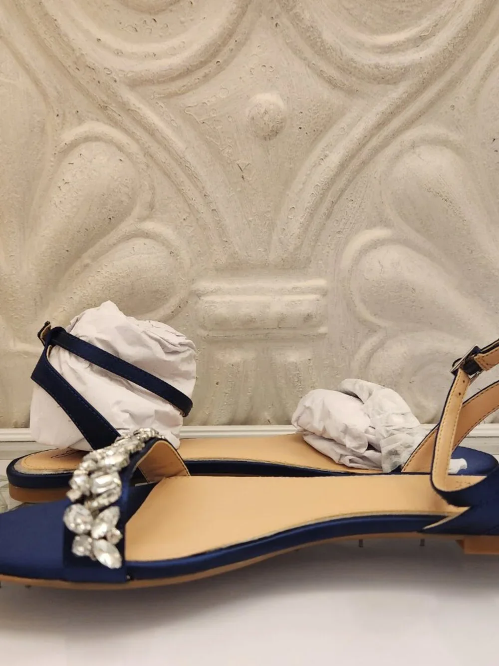 Jewel Badgley Mischka Navy Satin 